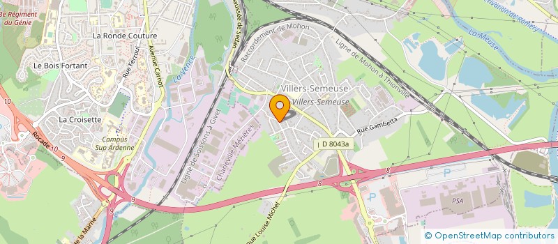 localisation de l'entreprise SARL J.B CONSTRUCTIONS  VILLERS-SEMEUSE