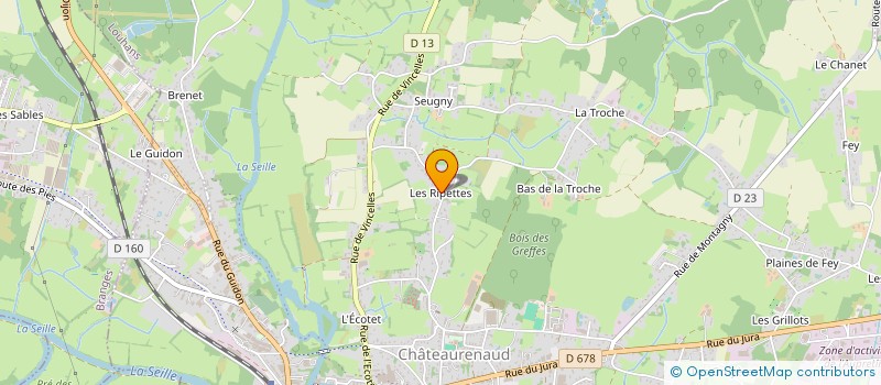 localisation de l'entreprise SARL J. BONIN - J. PEPIN à LOUHANS