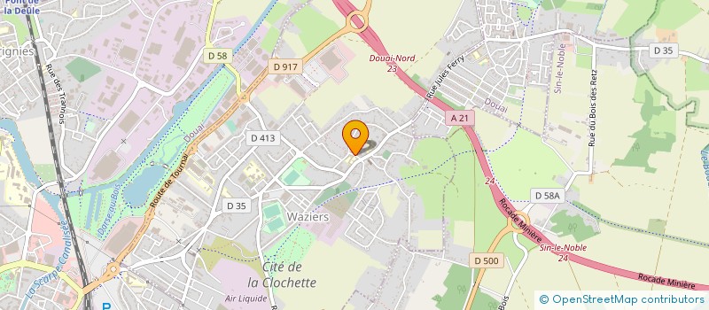 localisation de l'entreprise SARL J.C.B. IMPRESSION  WAZIERS