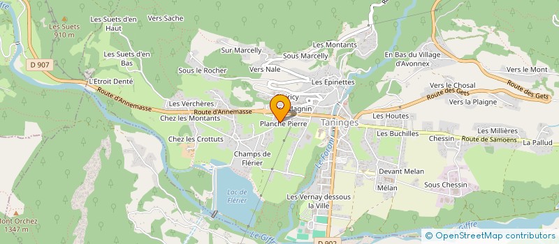 localisation de l'entreprise SARL J.F.SERVICE à TANINGES