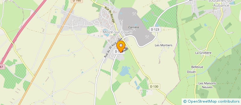 localisation de l'entreprise SARL J.J AND MOE MANUFACTURE D'ORFEVRERIE D'ETAIN  MOZE-SUR-LOUET