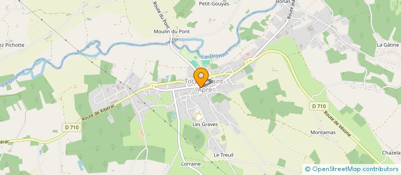 localisation de l'entreprise SARL J.M.L.  TOCANE-SAINT-APRE