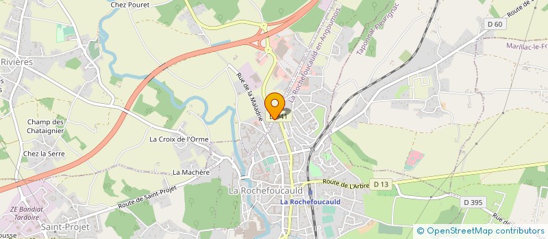 localisation de l'entreprise SARL J.M QUICHAUD à LA ROCHEFOUCAULD-EN-ANGOUMOIS