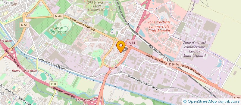localisation de l'entreprise SARL J M T à REIMS