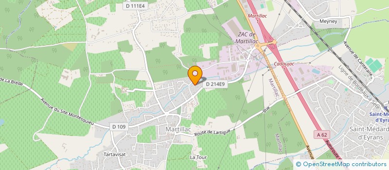 localisation de l'entreprise SARL J M X  MARTILLAC