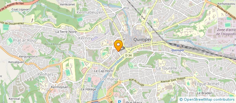 localisation de l'entreprise SARL J.P.K.ASSOCIES à QUIMPER