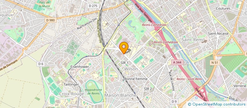 localisation de l'entreprise SARL J P L  REIMS