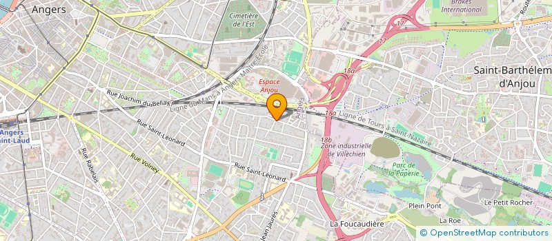 localisation de l'entreprise SARL J P POUPLARD à ANGERS