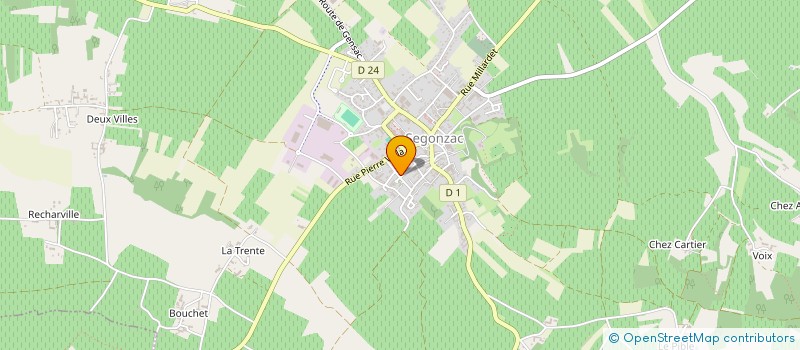 localisation de l'entreprise SARL J. PAINTURAUD à SEGONZAC