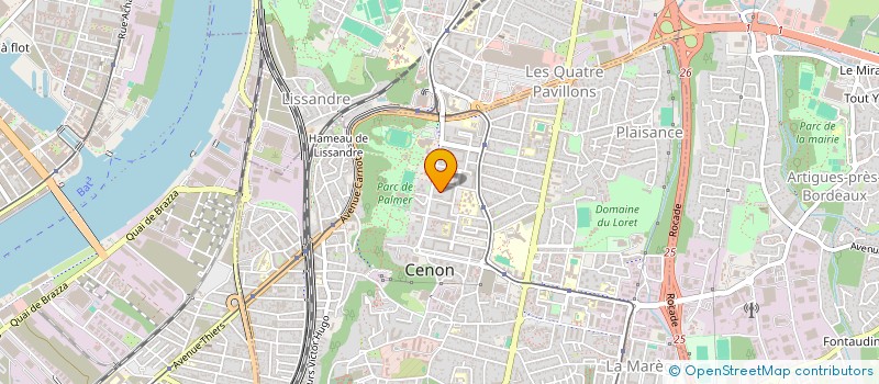 localisation de l'entreprise SARL J S I PLATRERIE à CENON