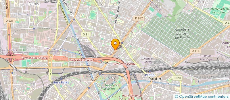 localisation de l'entreprise SARL JABEUR  AUBERVILLIERS