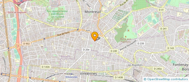 localisation de l'entreprise SARL JACKY à MONTREUIL