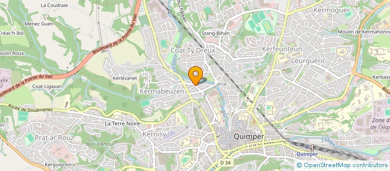 localisation de l'entreprise SARL JACQUES COADOU à QUIMPER