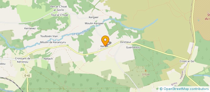 localisation de l'entreprise SARL JACQUES Y LE ROUX à HANVEC