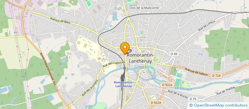 localisation de l'entreprise SARL JAMET à ROMORANTIN-LANTHENAY