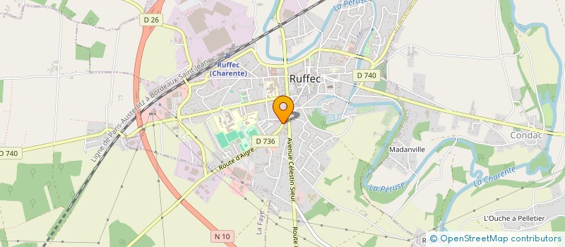 localisation de l'entreprise SARL JARDIFLOR à RUFFEC