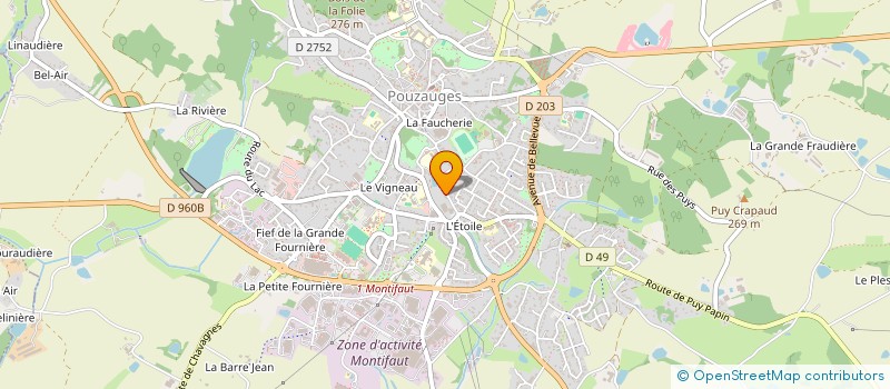 localisation de l'entreprise SARL JARDINERIE DE L'ETOILE à POUZAUGES