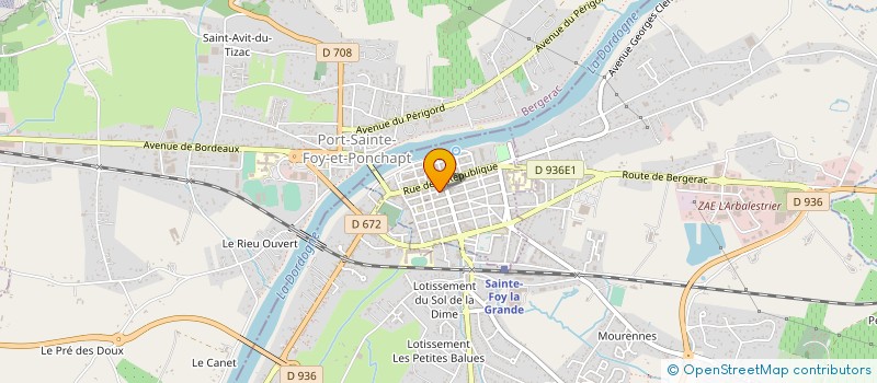 localisation de l'entreprise SARL JARNAGE ERIC  SAINTE-FOY-LA-GRANDE