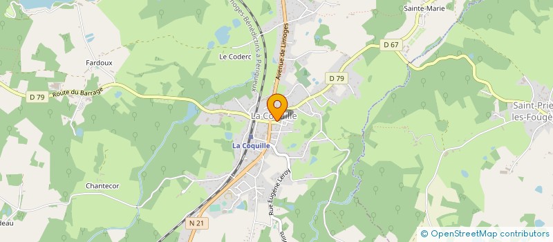 localisation de l'entreprise SARL JARRY  LA COQUILLE