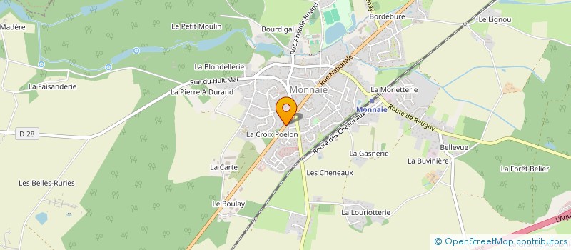 localisation de l'entreprise SARL JCG à MONNAIE