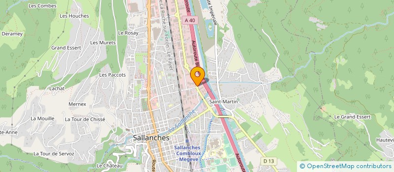 localisation de l'entreprise SARL JCM DECOLLETAGE à SALLANCHES