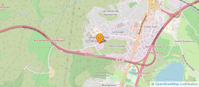 localisation de l'entreprise SARL JD-TRANS à NARBONNE