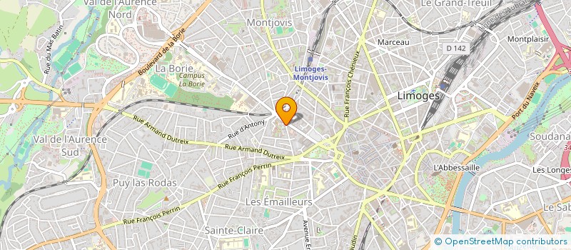 localisation de l'entreprise SARL JDF BATIMENT à LIMOGES