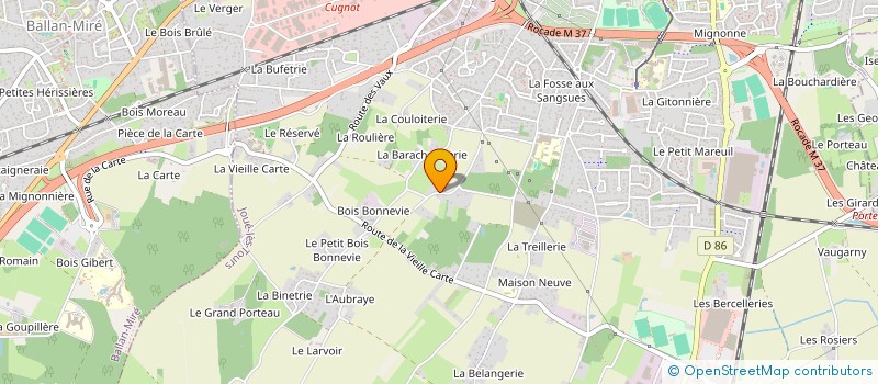 localisation de l'entreprise SARL JEAN BARDET  JOUE-LES-TOURS