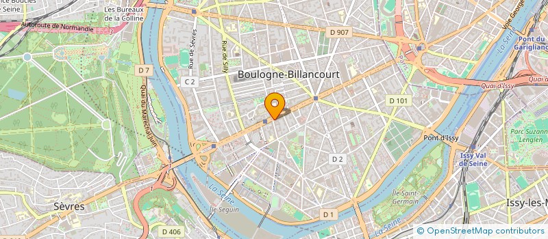 localisation de l'entreprise SARL JEAN CHAUVEL à BOULOGNE-BILLANCOURT
