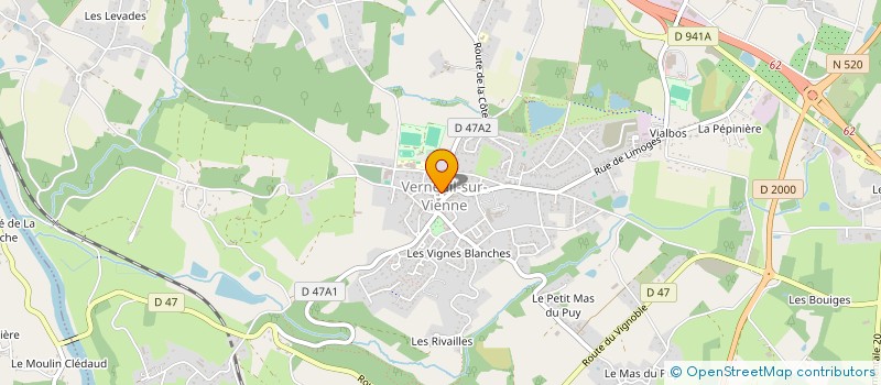 localisation de l'entreprise SARL JEAN MICHEL GAUVIN à VERNEUIL-SUR-VIENNE