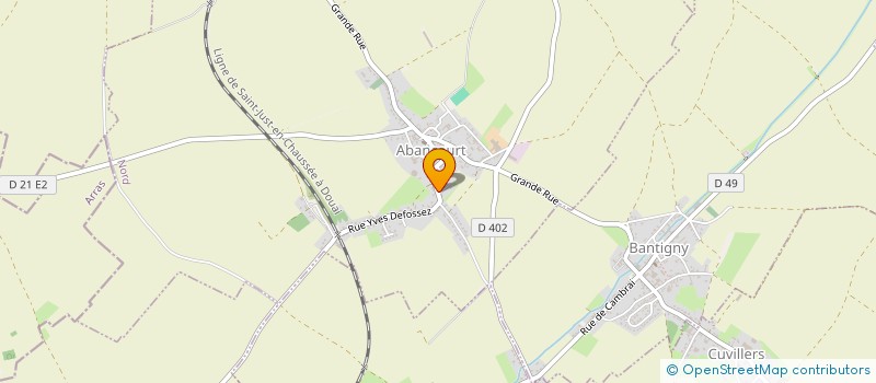 localisation de l'entreprise SARL JEAN PIERRE REGNIER  ABANCOURT