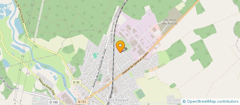 localisation de l'entreprise SARL JENAT DENTAIRE  SAINT-FLORENT-SUR-CHER