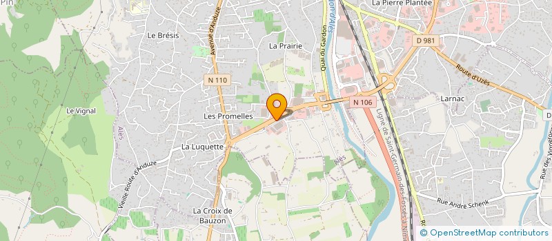 localisation de l'entreprise SARL JEREMY COIFFURE  ALES