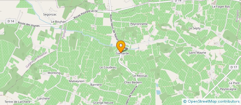 localisation de l'entreprise SARL JEREMY GARRIGUE  MESCOULES