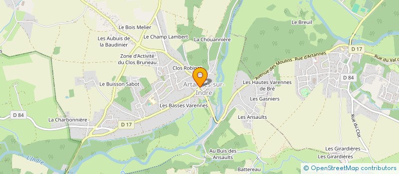 localisation de l'entreprise SARL JEROME BIGNON à ARTANNES-SUR-INDRE