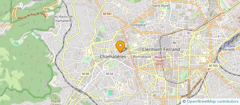 localisation de l'entreprise SARL JHM  CHAMALIERES