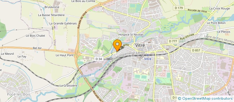 localisation de l'entreprise SARL JJ PRODUCTION  VITRE