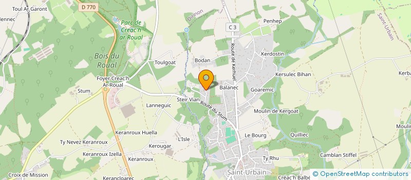localisation de l'entreprise SARL JO CADIOU à SAINT-URBAIN