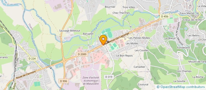 localisation de l'entreprise SARL JOLYFLEUR  THIERS