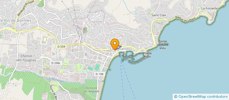 localisation de l'entreprise SARL JORY à LE LAVANDOU