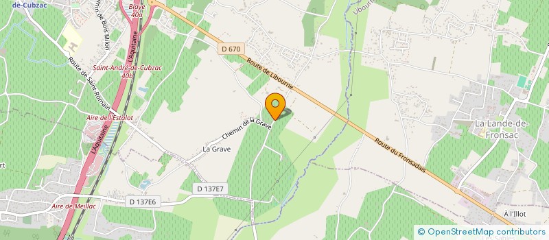 localisation de l'entreprise SARL JOSLIN  SAINT-ANDRE-DE-CUBZAC