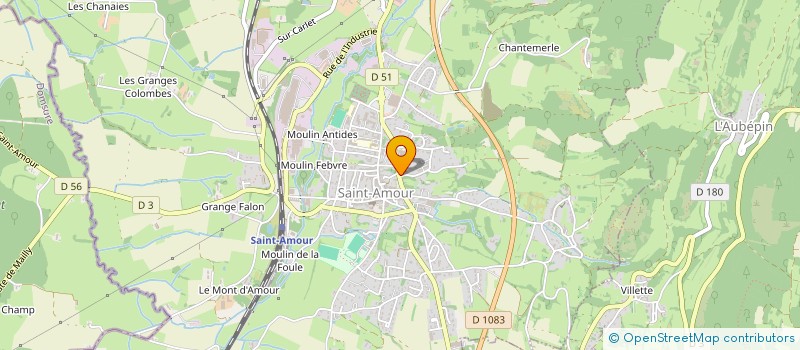 localisation de l'entreprise SARL JOUVE EBENISTERIE - MENUISERIE  SAINT-AMOUR