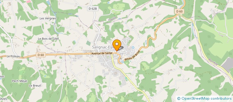 localisation de l'entreprise SARL JPS COIFFURE  SALIGNAC-EYVIGUES