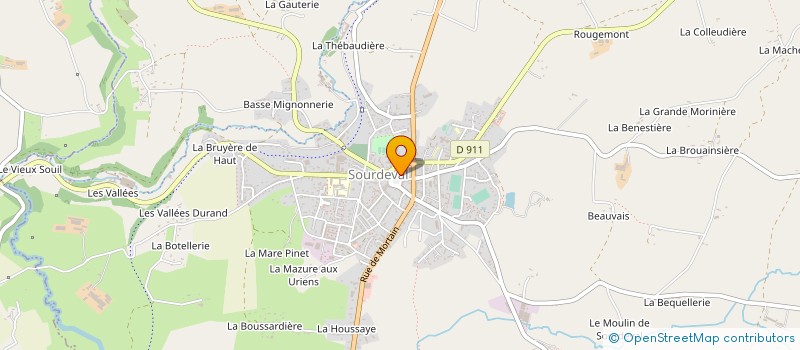 localisation de l'entreprise SARL JUHERE COURSES à SOURDEVAL