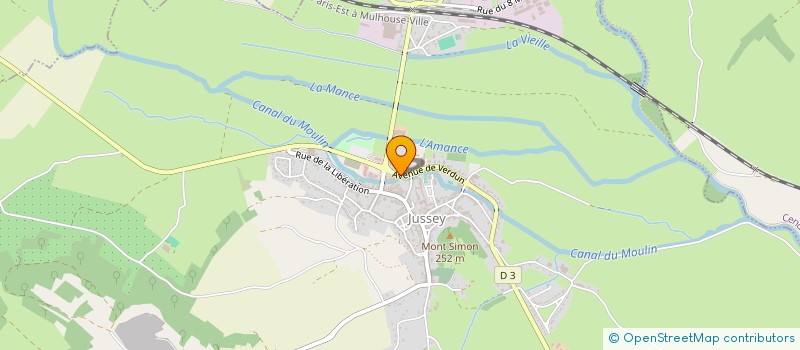 localisation de l'entreprise SARL JUSSEY CHAUFFAGE  JUSSEY