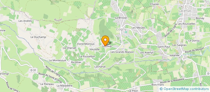 localisation de l'entreprise SARL JUST FRERES à COGNY