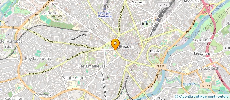 localisation de l'entreprise SARL JV FLEURS  LIMOGES