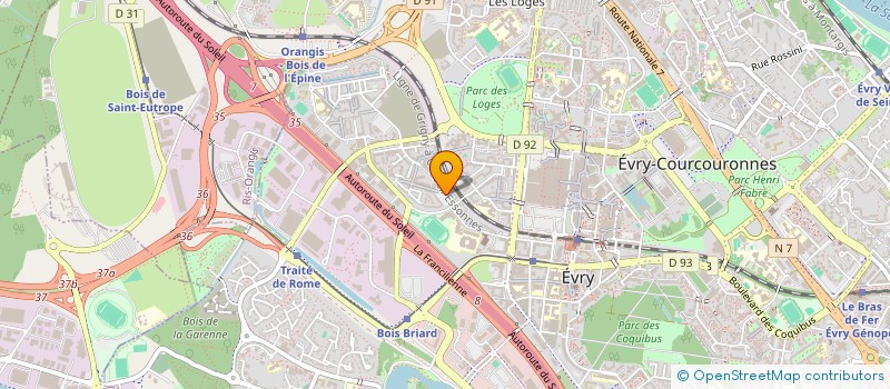 localisation de l'entreprise SARL JZ SERVICES à EVRY-COURCOURONNES
