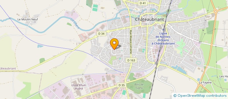 localisation de l'entreprise SARL K.M.46  CHATEAUBRIANT