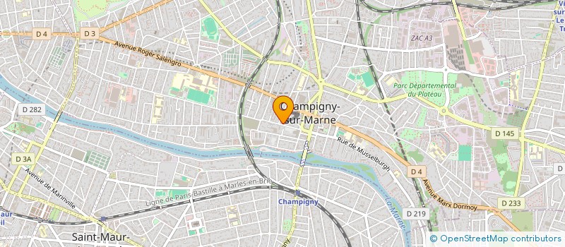 localisation de l'entreprise SARL K.M.S. FRANCE à CHAMPIGNY-SUR-MARNE